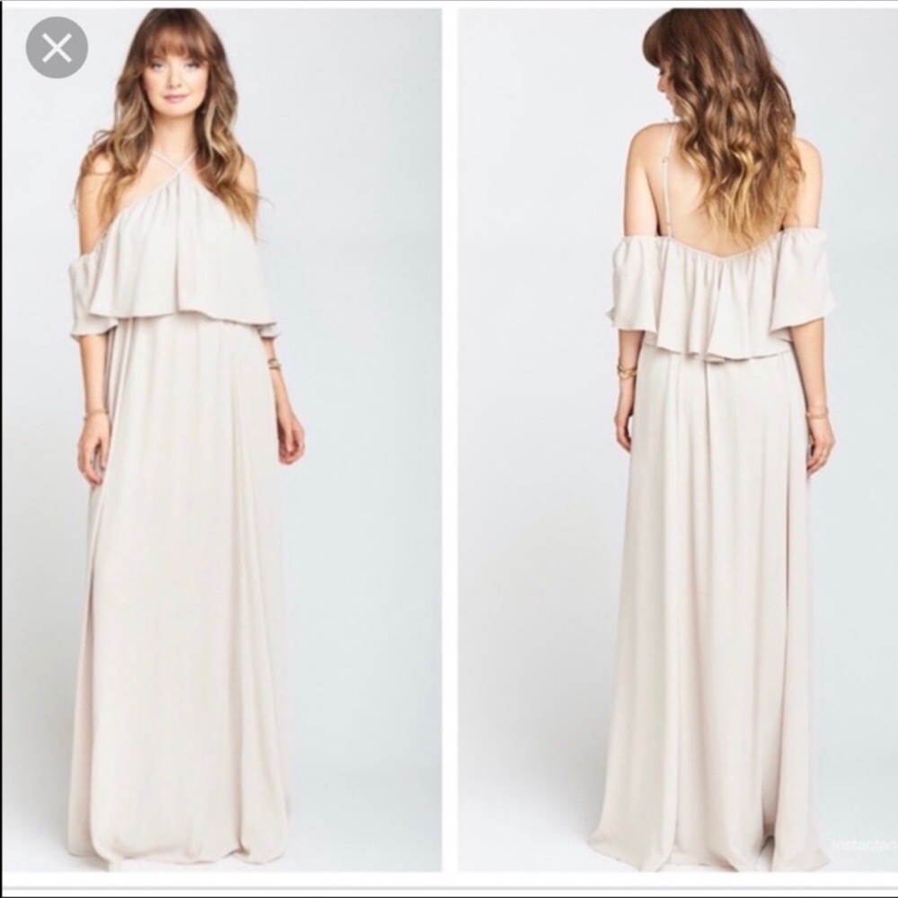 Show me your mumu halter ruffle dress Size medium